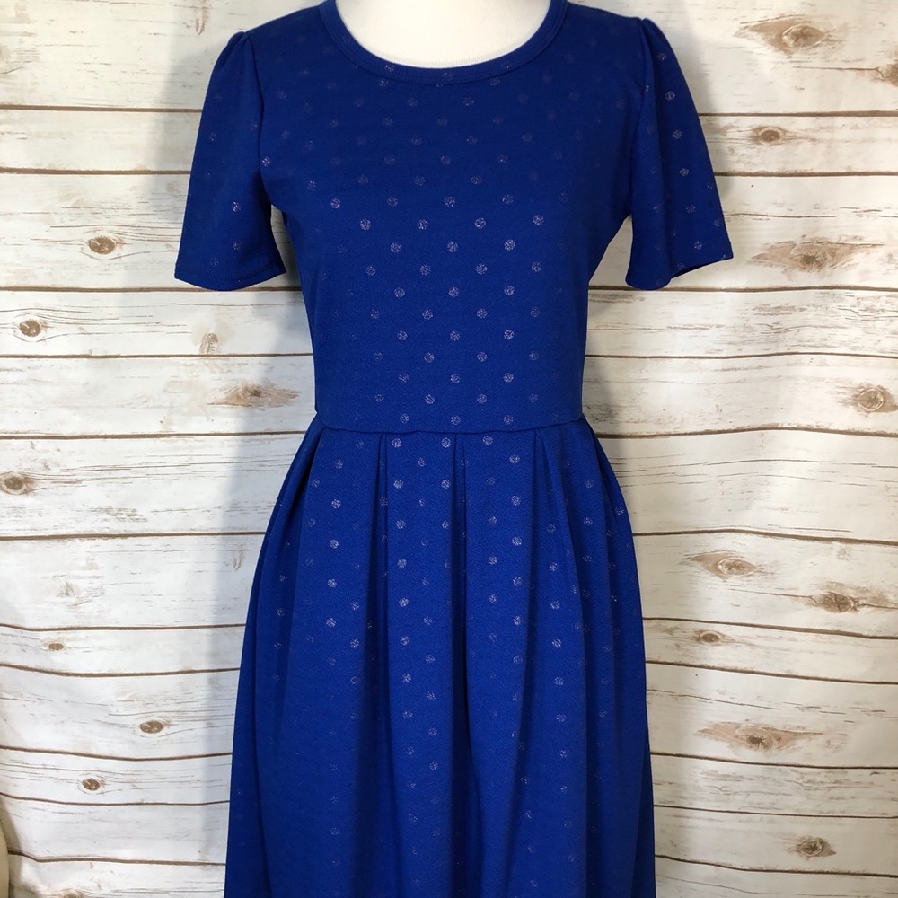 LuLaRoe S Amelia Elegant Blue EUC